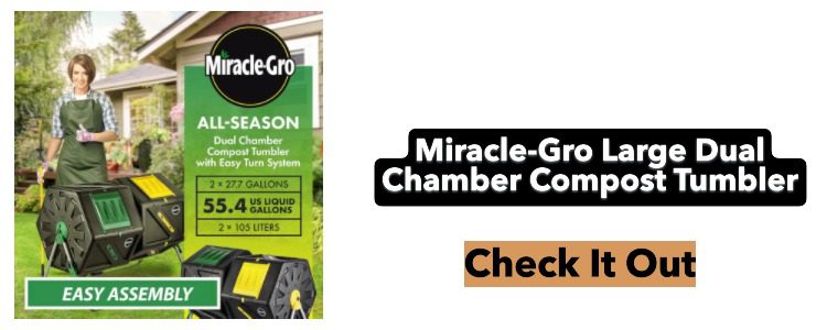 Miracle-Gro Large Dual Chamber Compost Tumbler