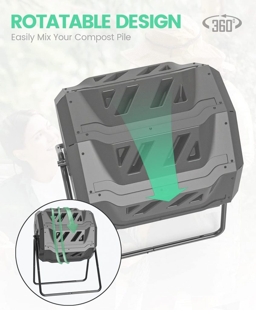 EJWOX Composting Tumbler 43 Gallon