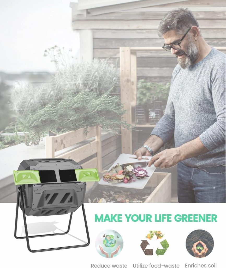 EJWOX Composting Tumbler 43 Gallon