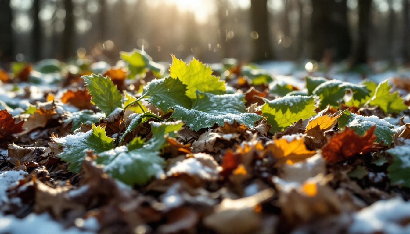 Composting leaves over winter